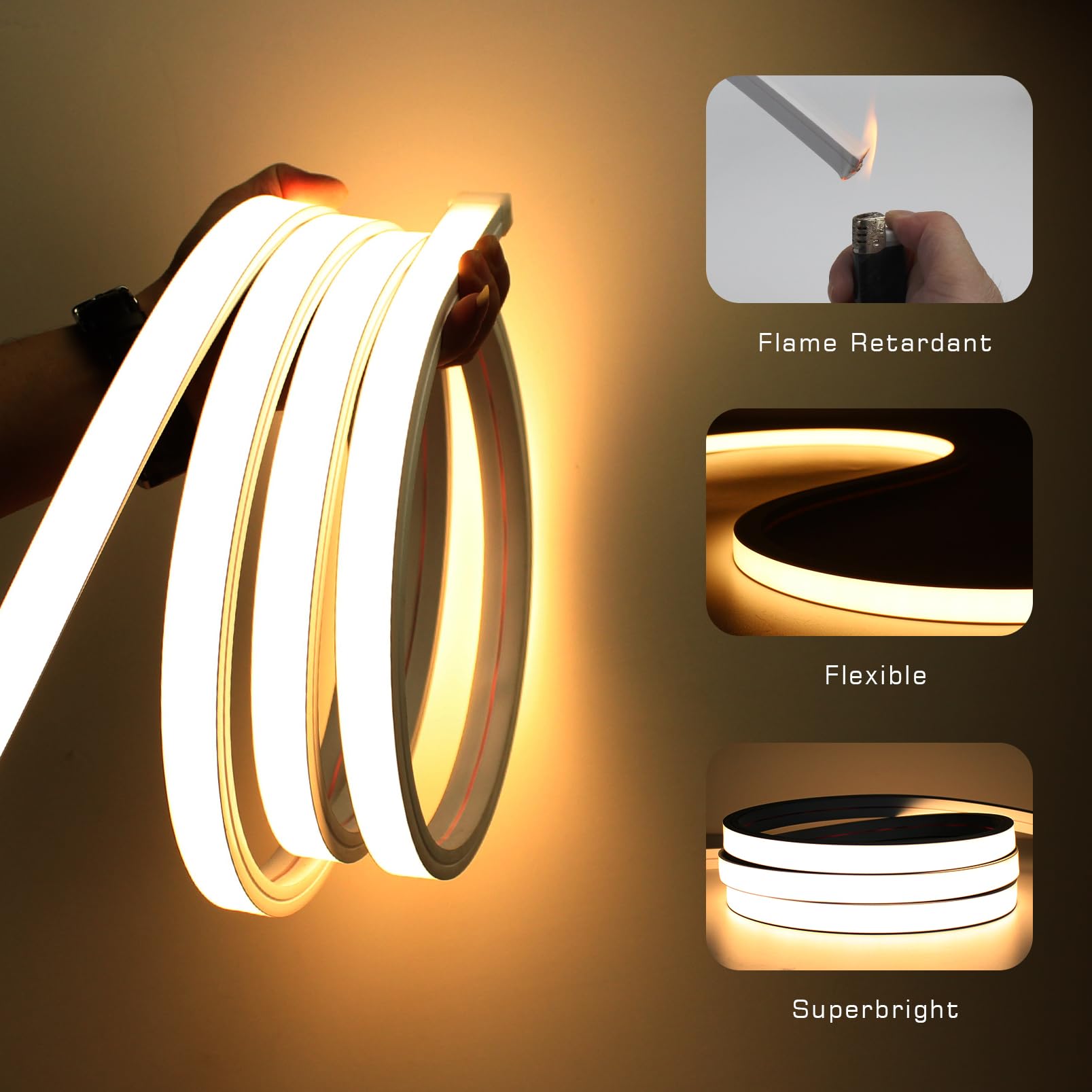 KIT MET FLEXIBELE LED-STRIP EN VOEDING - KOUDWIT - 300 LEDS - 5 M Flexibele Led Strip En Voeding Koudwit 300 Leds 5 Meter 12 Vdc Vellight