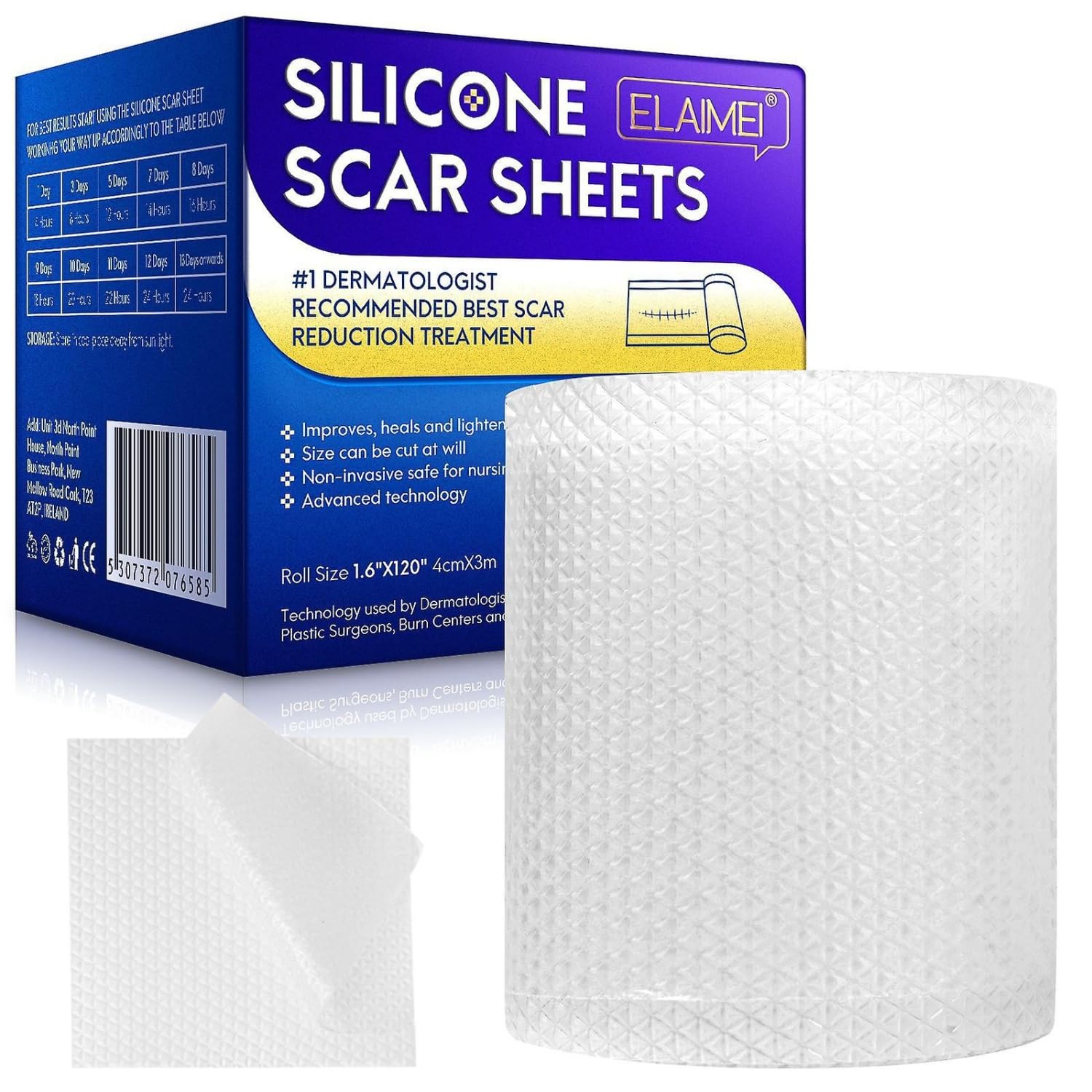 Clear Silicone Scar Sheets (Roll-3M) | Clear Gel Scar Tape Silicone Scar Strips For Old & New Scars
