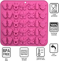 Vista 4 de 2 moldes de chocolate – Molde de silicona para chupete de una sola pieza, tamaño bocado, moldes de chocolate para decoración de pasteles y cupcakes