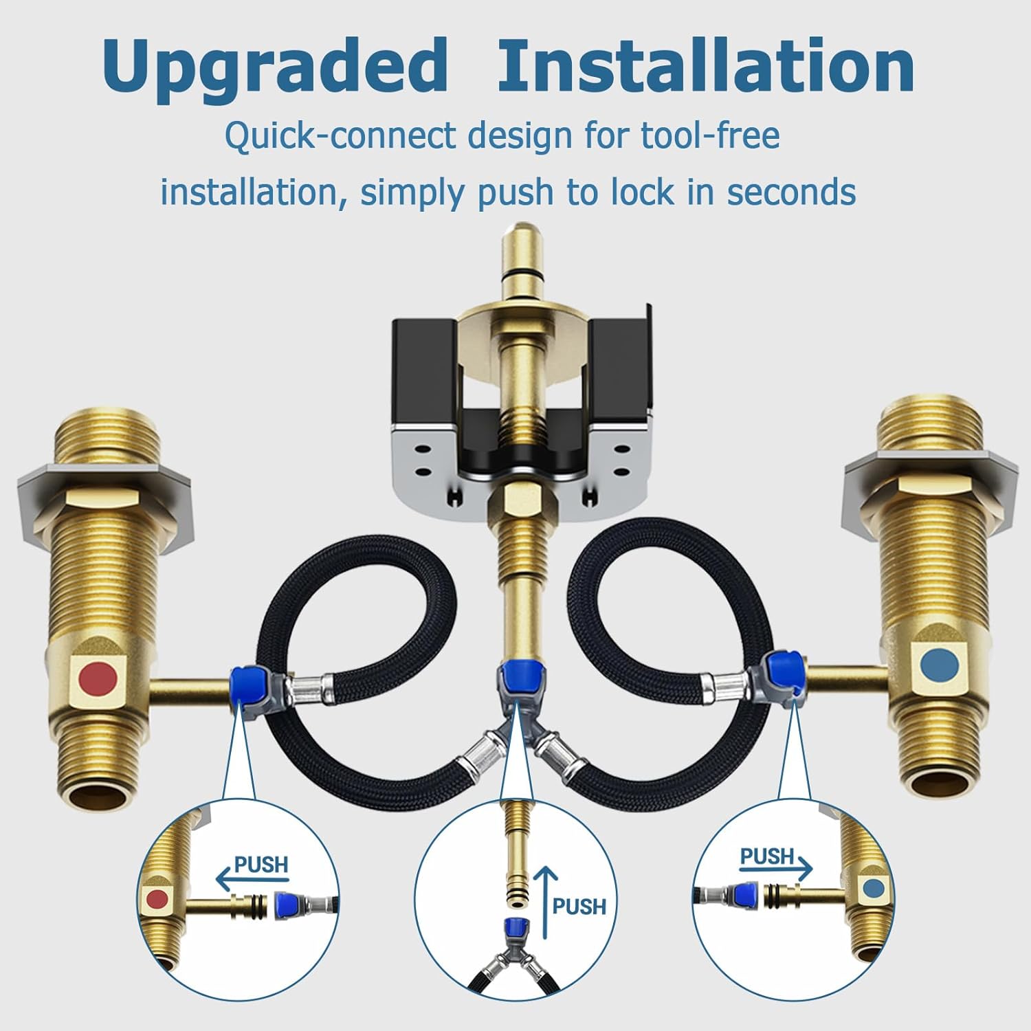 Upgraded Rough-In Valve with Drain Assembly,Compatible with Moen Widespread Bathroom Sink Faucets, Featuring, 1/2-Inch IPS Connections, S9000 Series, Brass Construction（Upgraded version）