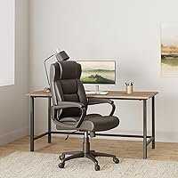 Vista 2 de Lorell Silla ejecutiva de cuero negro con respaldo alto Soho