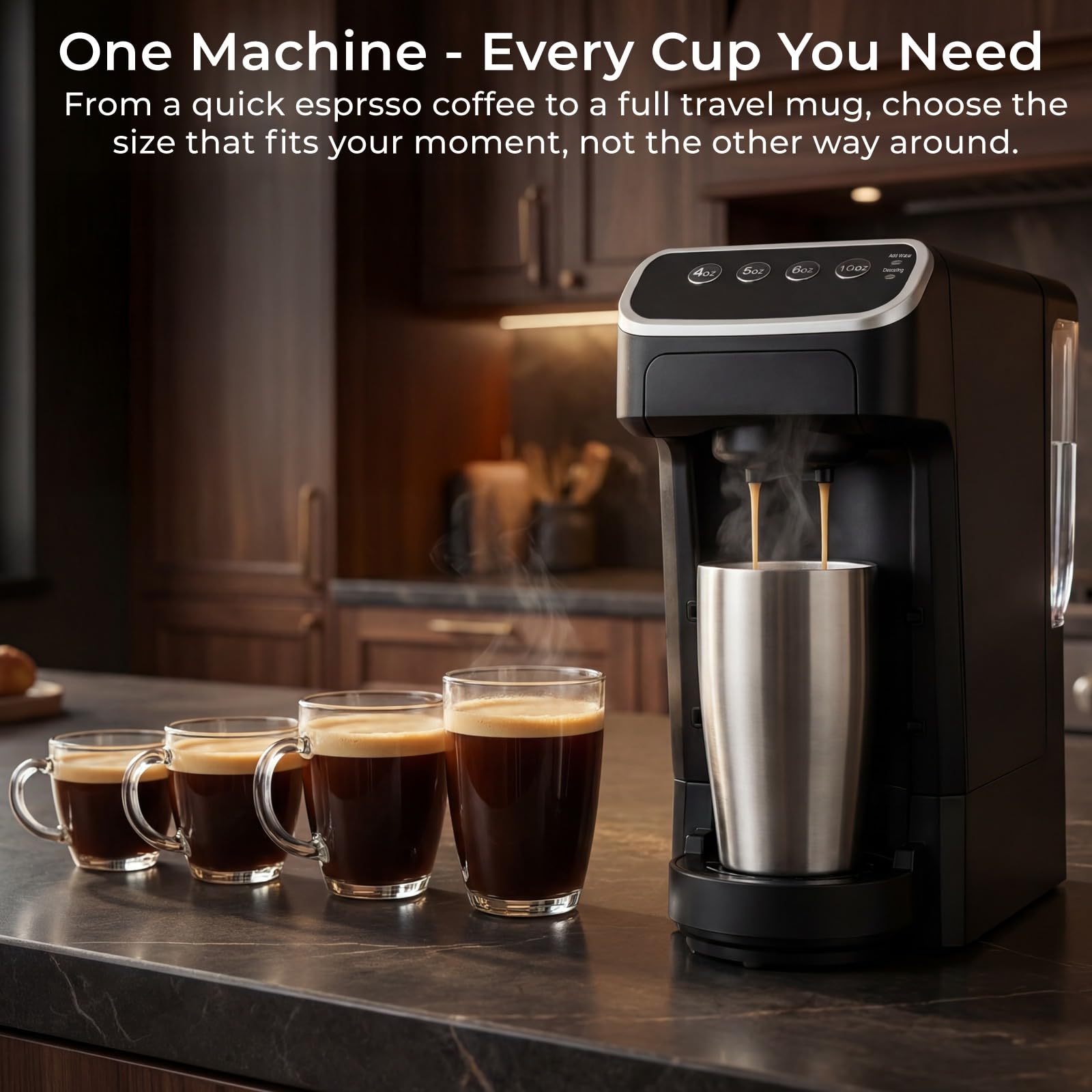 Cafetera compatible con cápsulas Senseo, cafetera de una sola porción de preparación rápida con extracción de rico sabor, capa de crema, diseño elegante que ahorra espacio, sabor de calidad