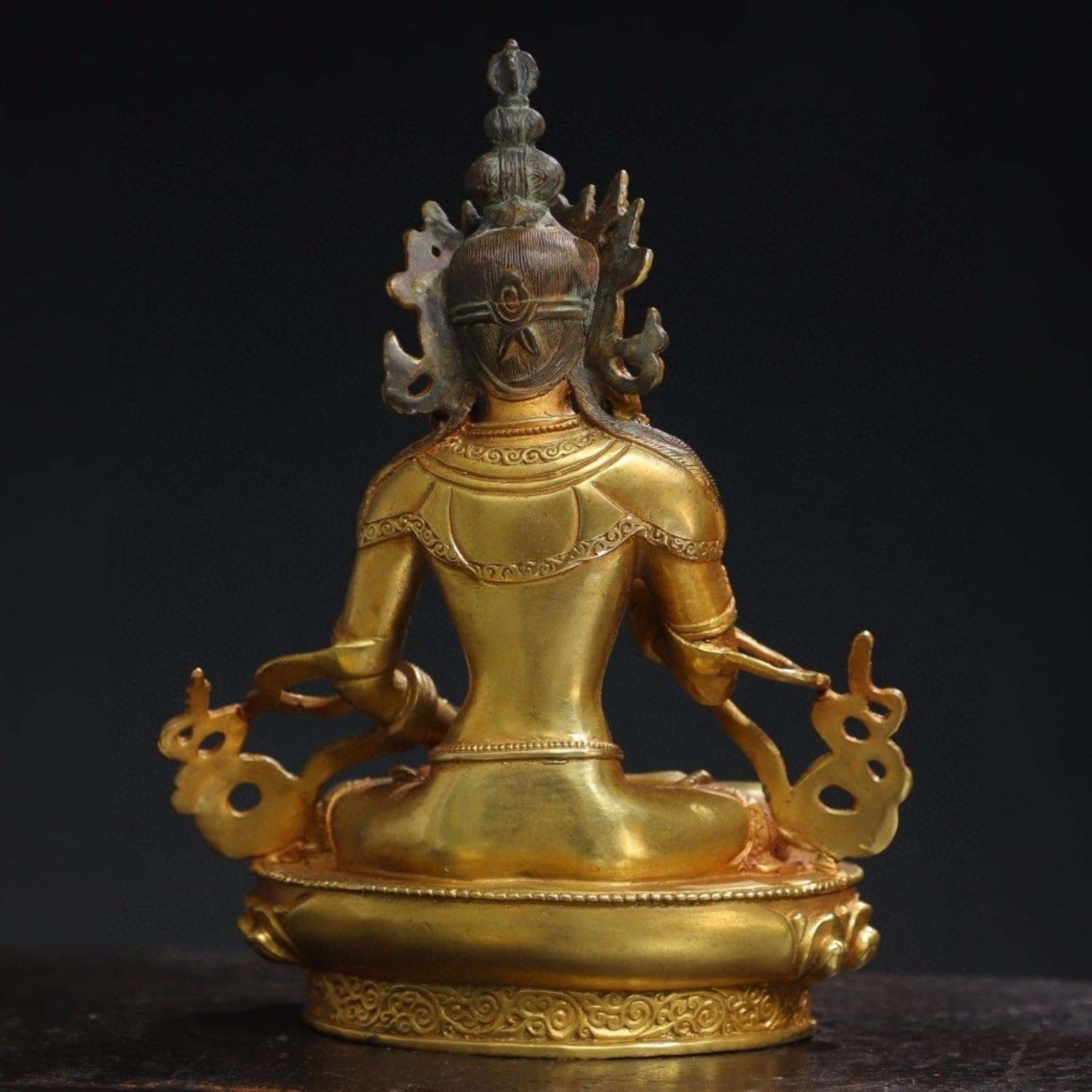 Buddhism Brass Vajrasattva Mahasattva - Estatua de Buda, 21 cm, adorno de Fengshui para traer riqueza, dinero, buena suerte