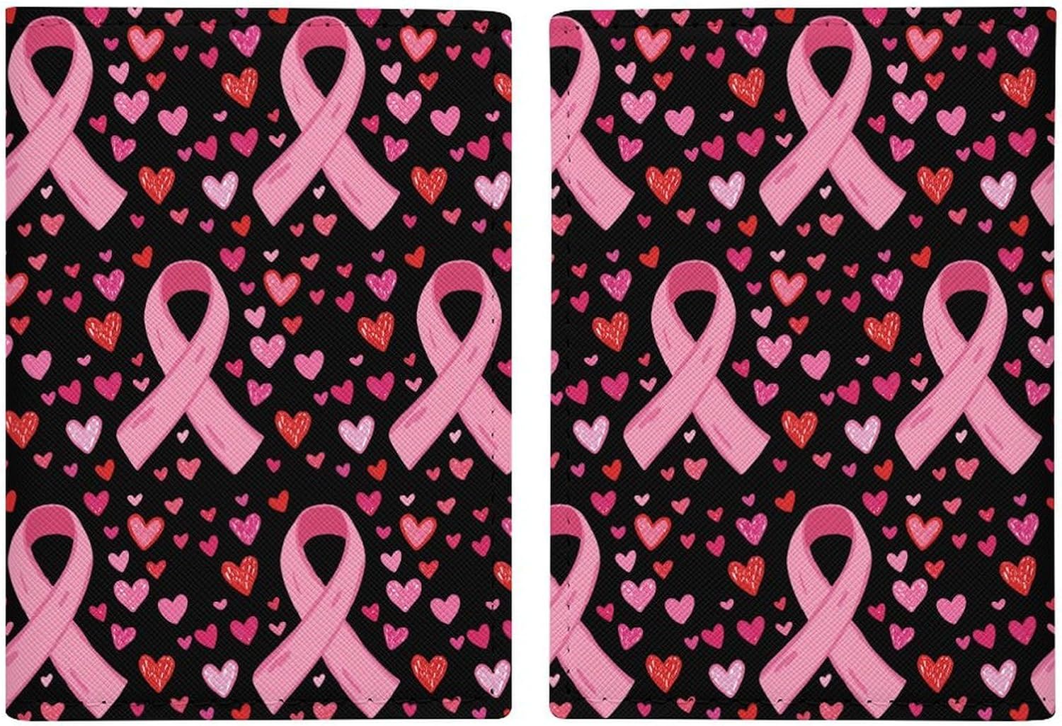 Breast Cancer Awareness Compact Passport Holder Cover Card Wallet