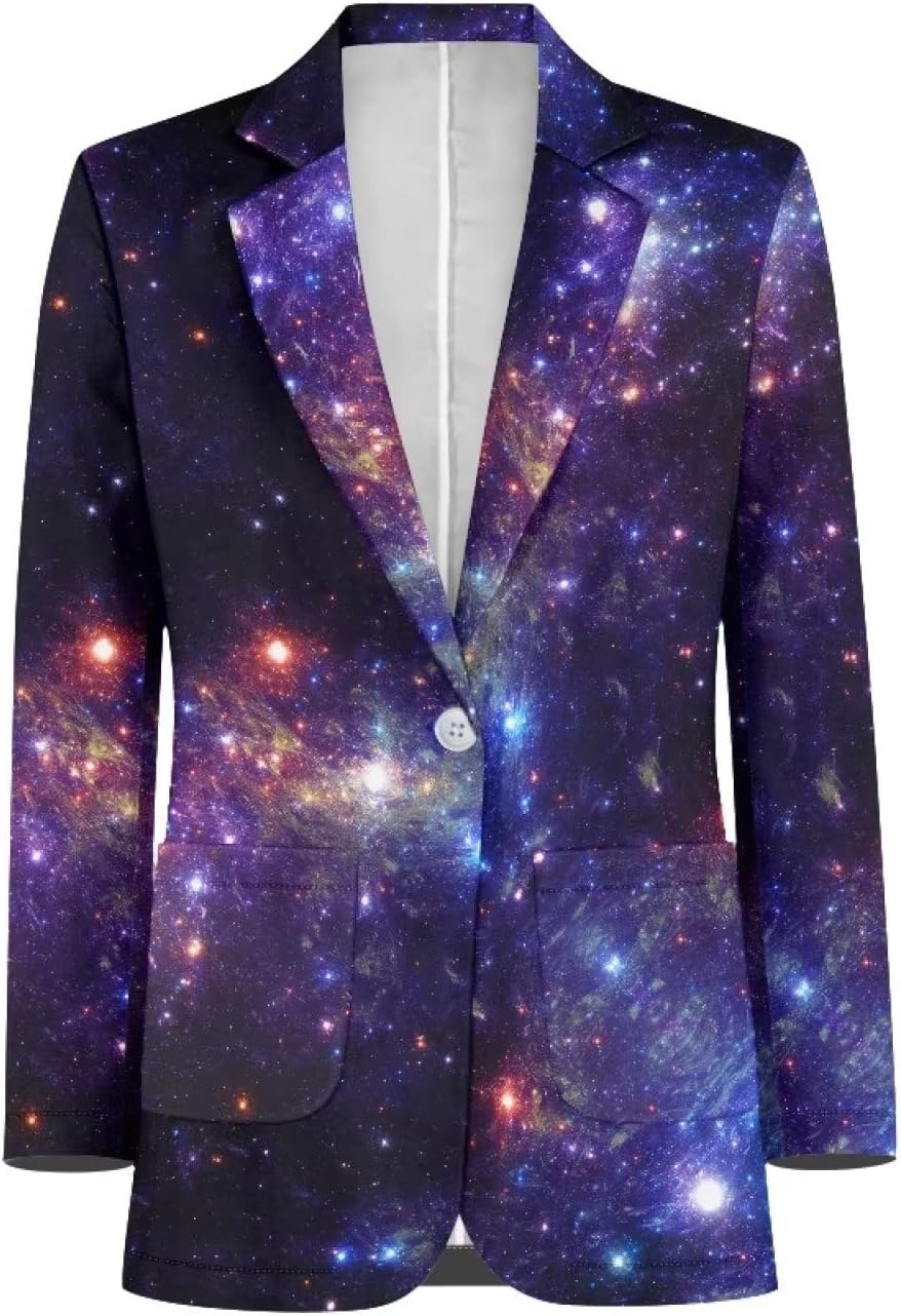 Men’s Casual Blazer Long Sleeve Suit Jackets Sports Coats One Button Business Jacket with Pocket S-5XL