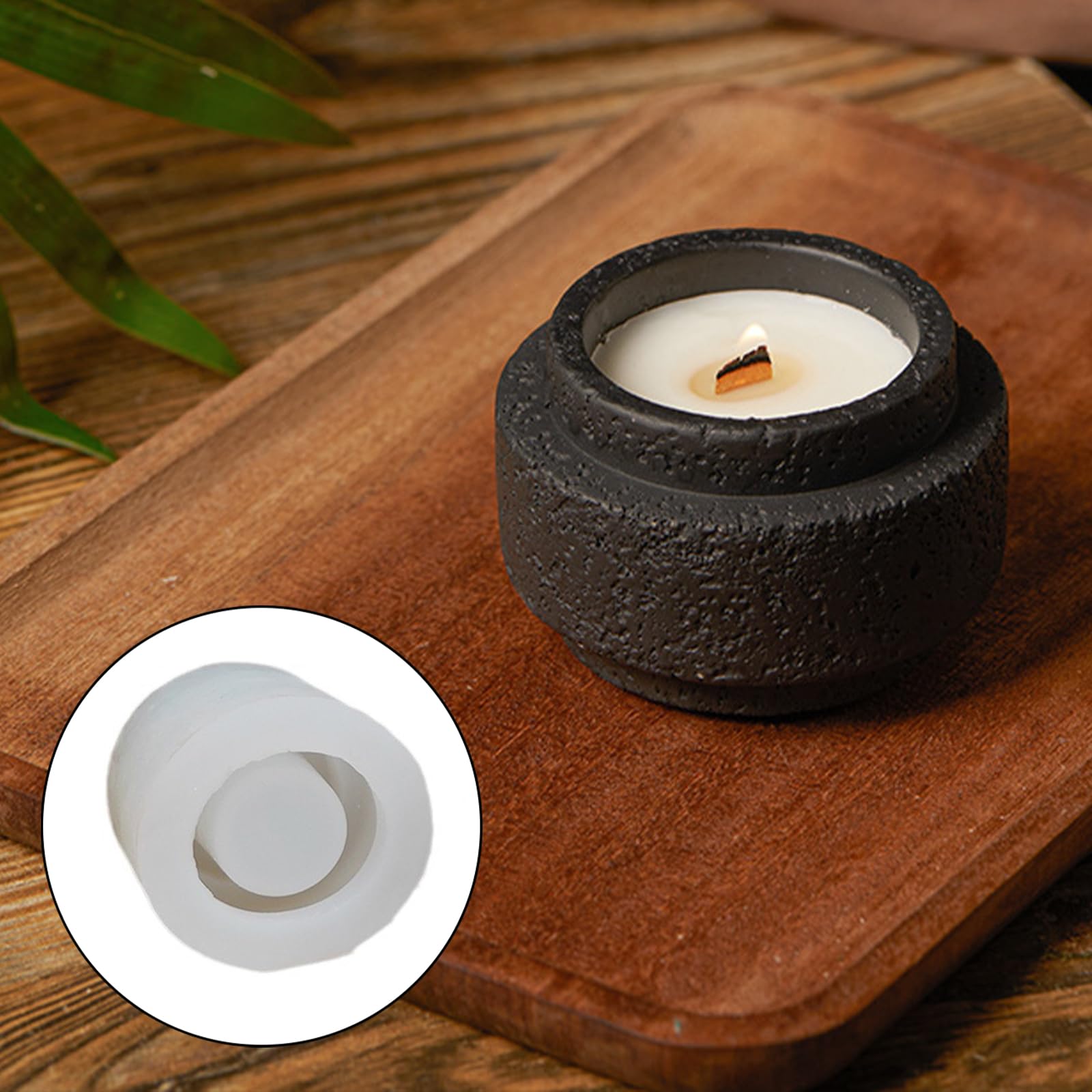 Generisch Moldes redondos hechos a mano, moldes de silicona, moldes para velas perfumadas, yeso, resina epoxi para hacer moldes de silicona, forma redonda, yeso perfumado hecho a mano