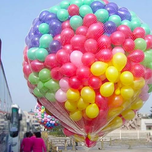 Miniatura 4 de Red para globos (tiene 200 látex de 10 pulgadas) para globos, red de liberación de globos para celebración de cumpleaños, suministros de fiesta de