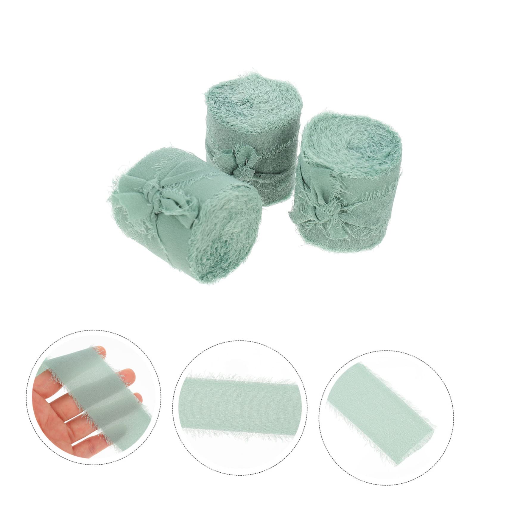 9rollen Handgemachtes Fransenband Chiffon Dekoratives Hochzeitsband Für Blumensträuße Und Bastelarbeiten Yards