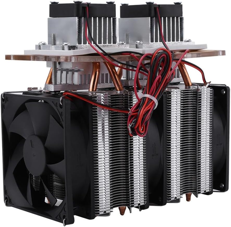 12v 144w Diy電子半導体ヒートシンク デュアルコア熱電ペルチェ素子ラジエーター冷却システム Diyミニエアコン冷蔵庫キット 取り付けキット 消費税無し