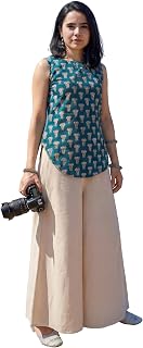 Womanista Women Farshi Suit | Cotton Sleeveless Kurti | Short Kurti Set | Co-ord Set Price In India