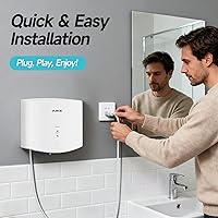 Vista 5 de AIKE Limpiador de aire compacto secador de manos 110V 1400W Blanco (con enchufe de 2 pines) Modelo AK2630S