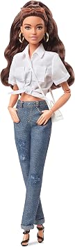 Barbie Signature @BarbieStyle Fashion Doll & Clothing Set, Brunette with 2 Tops, Skirt, Jeans, Jacket, 2 Pairs of Shoes & Accessories