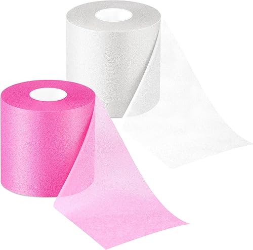 2 rollos de cinta atlética preenvuelta de espuma, cinta deportiva de espuma, vendaje para muñecas de cabello, codos, rodillas, tobillos, 2.75