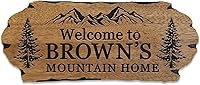 Personalized Rustic Cabin Sign - Custom 3D Carved Wood Welcome Plaque for Farmhouse Outdoor Home Decor