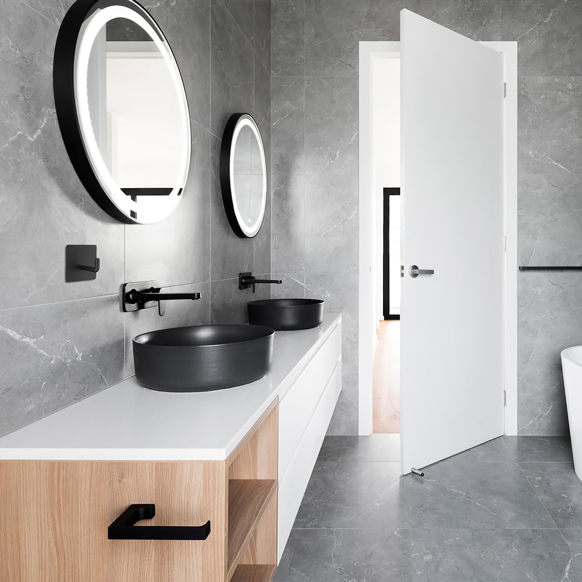4 Ganci Autoadesivi In Acciaio Inox Per Bagno E Cucina - Portano Fino A 3 Kg, Senza Fori - Argento
