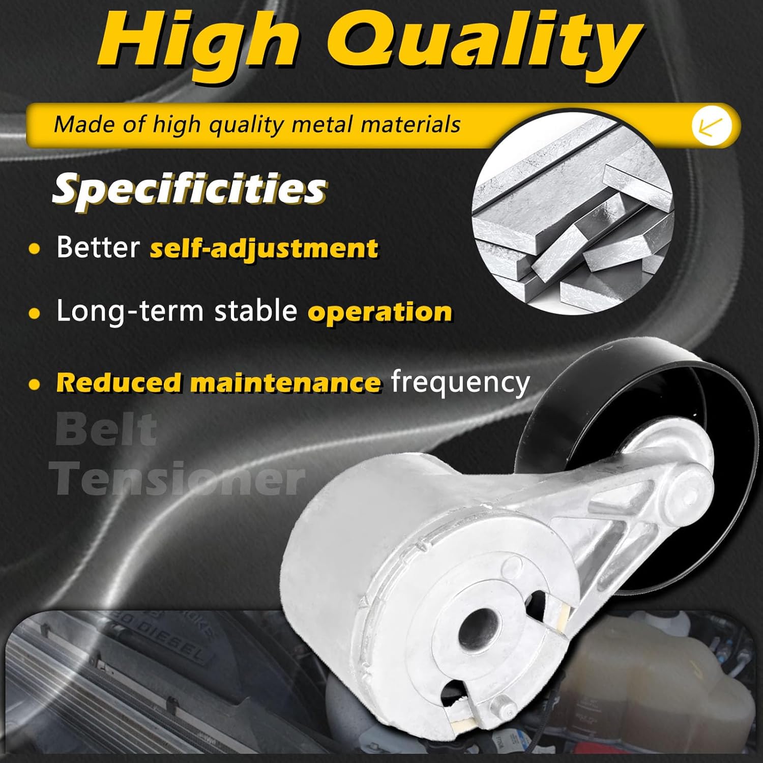 38108 AC Drive Belt Tensioner Assembly with Pulley for Chevrolet Gmc Hummer Astro C1500 C35 C3500 G10 G30 K1500 K2500 Suburban R2500 V2500 S10 Blazer Tahoe Jimmy Safari Sonoma Typhoon Yukon Bravada
