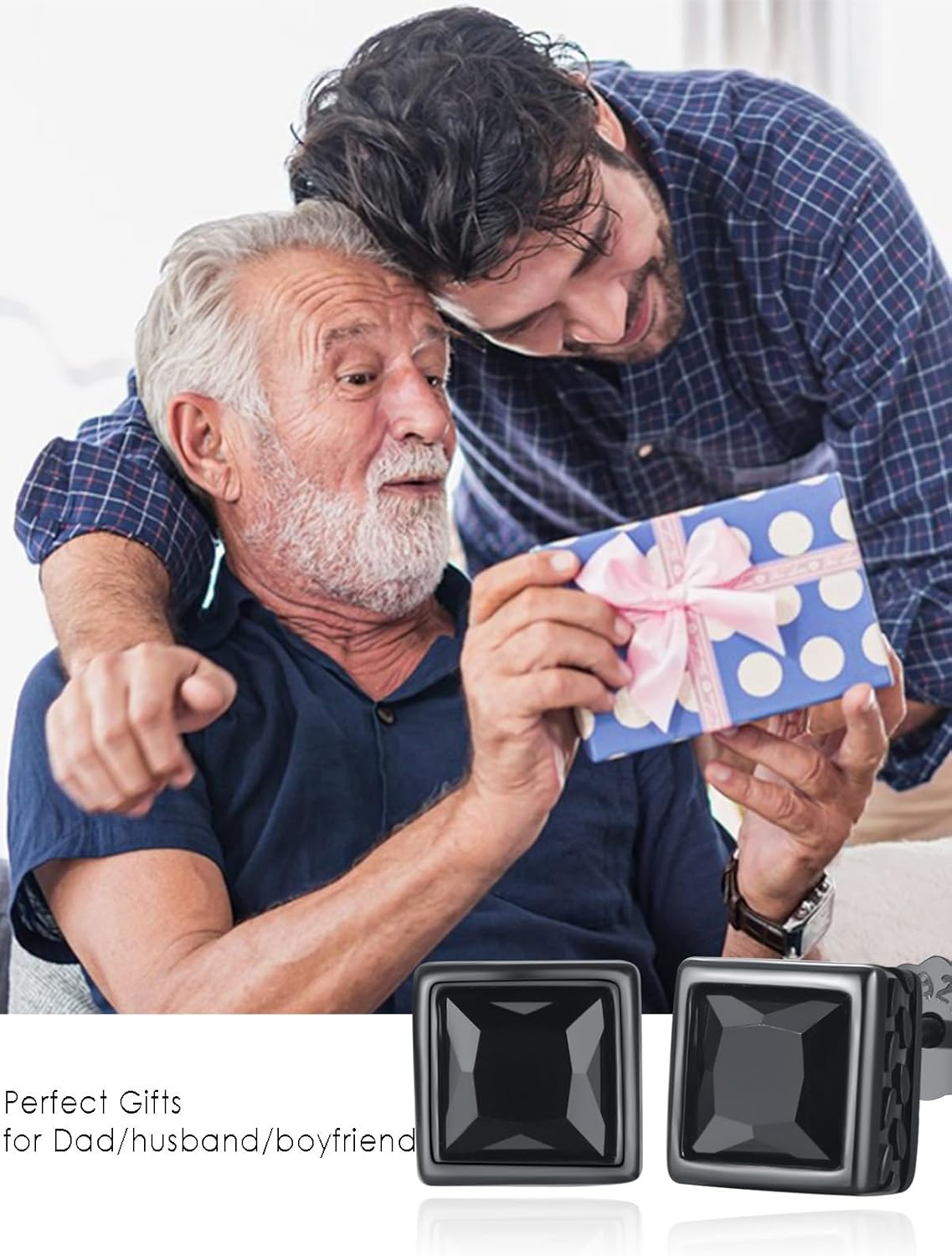 Stud Earrings 925 Sterling Silver Stud Earrings for Mens Womens Pierced Mens Earrings Jewelry Gift for Father's Day Gifts - Image 7