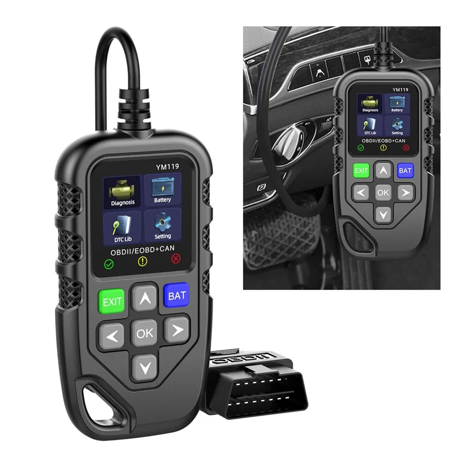 Narzędzie diagnostyczne samochodu OBD2 Code Reader Odczyt informacji o pojeździe Wielojęzyczna praca dla samochodów Skaner OBDII