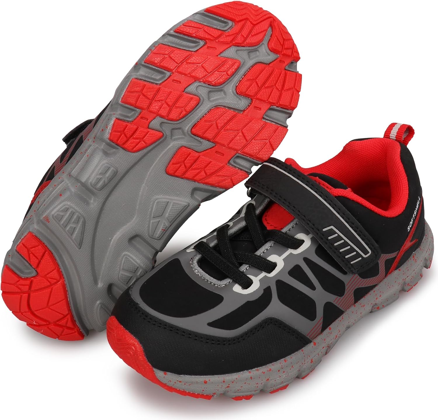UOVO Boys Hiking Shoes Waterproof Running Fashion Sneakers Breathable Lightweight Non-Slip Outdoors Trekking Sports(Toddler/Little/Big Kids)