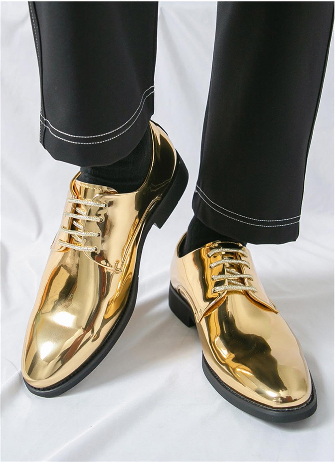 Zapatos Formales para Hombre De Charol Clásicos con Cordones para Esmoquin Formal Negocios Bodas Oxford De Moda
