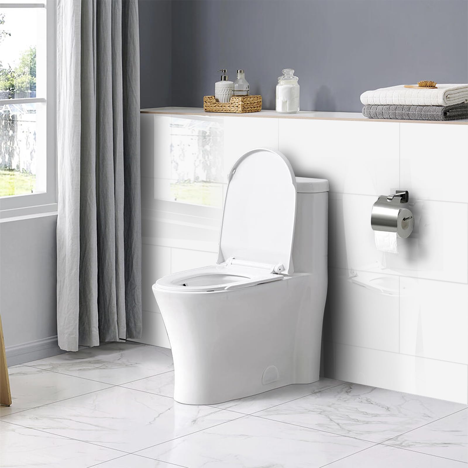 Pannello da parete autoadesivo, 10 pezzi, effetto marmo, 60 x 30 cm, in PVC, impermeabile, resistente all'olio, per cucina, bagno, soggiorno (tipo H)