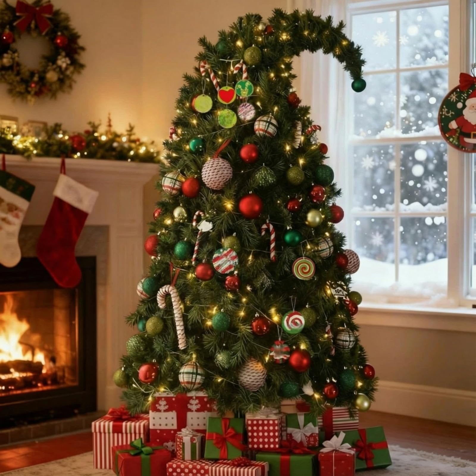 Amazon.com: Syhood 7.5ft Bendable Christmas Tree Pre-Lit Whimsical