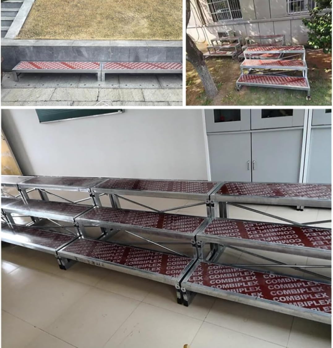 Portable Multi-Functional Choir Risers & Speaking Stand, Commercial Choral Stair Treads for Group Performances, Events & Easy Setup