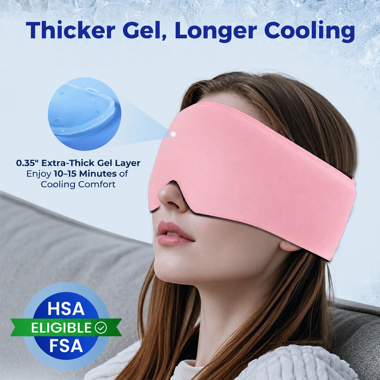 Cooling Gel Eye Mask Reusable Cold Compress