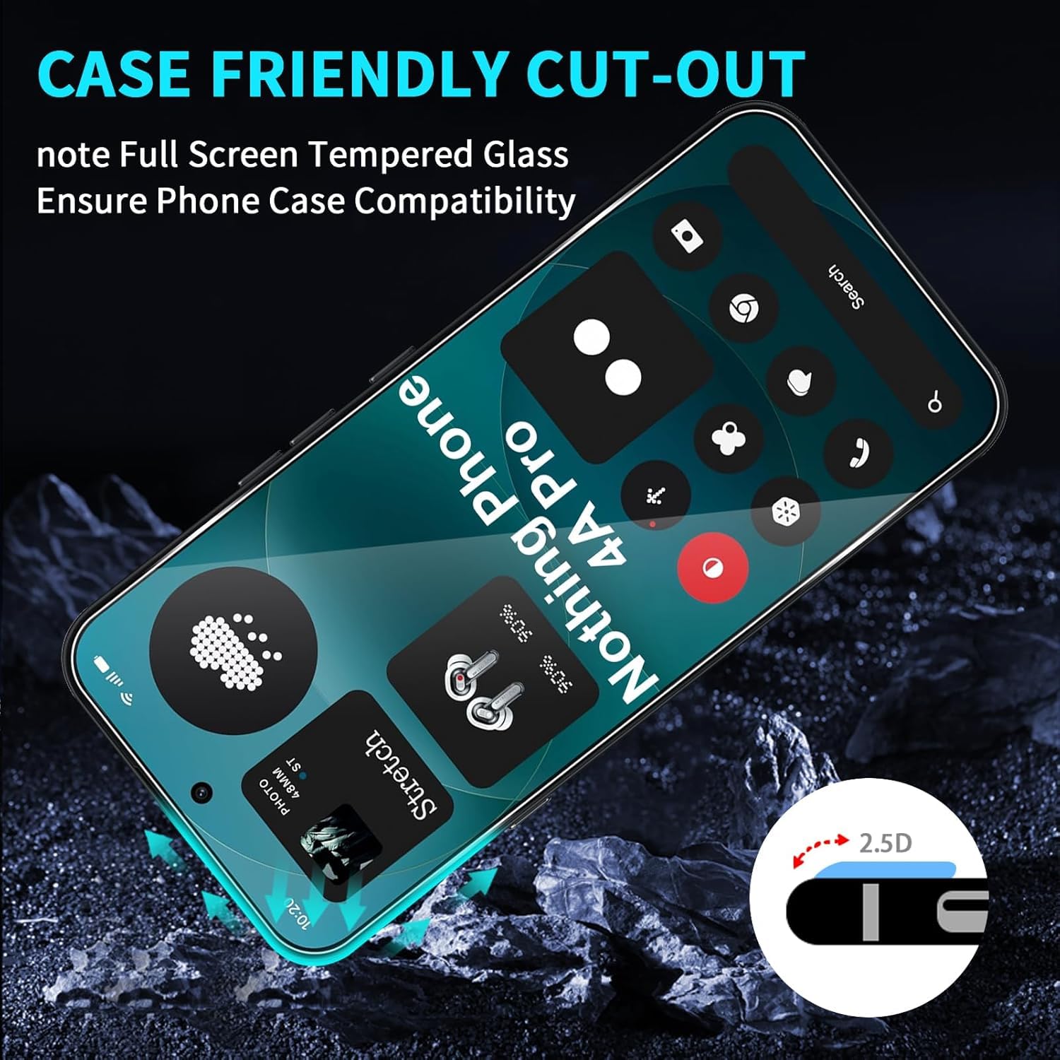 OpenTech® Military-Grade Tempered Glass Screen Protector for Nothing Phone 4A / Nothing Phone 4A Pro with Edge to Edge Coverage - Case Friendly, Anti-scratch and Bubble free installation kit — Amazon image 6