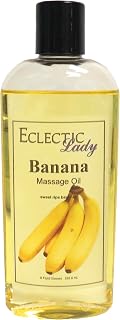 Banana Massage Oil, 8 oz, With Sweet Almond Oil and Jojoba Oil, Preservative Free, Perfect for Aromatherapy and Relaxation