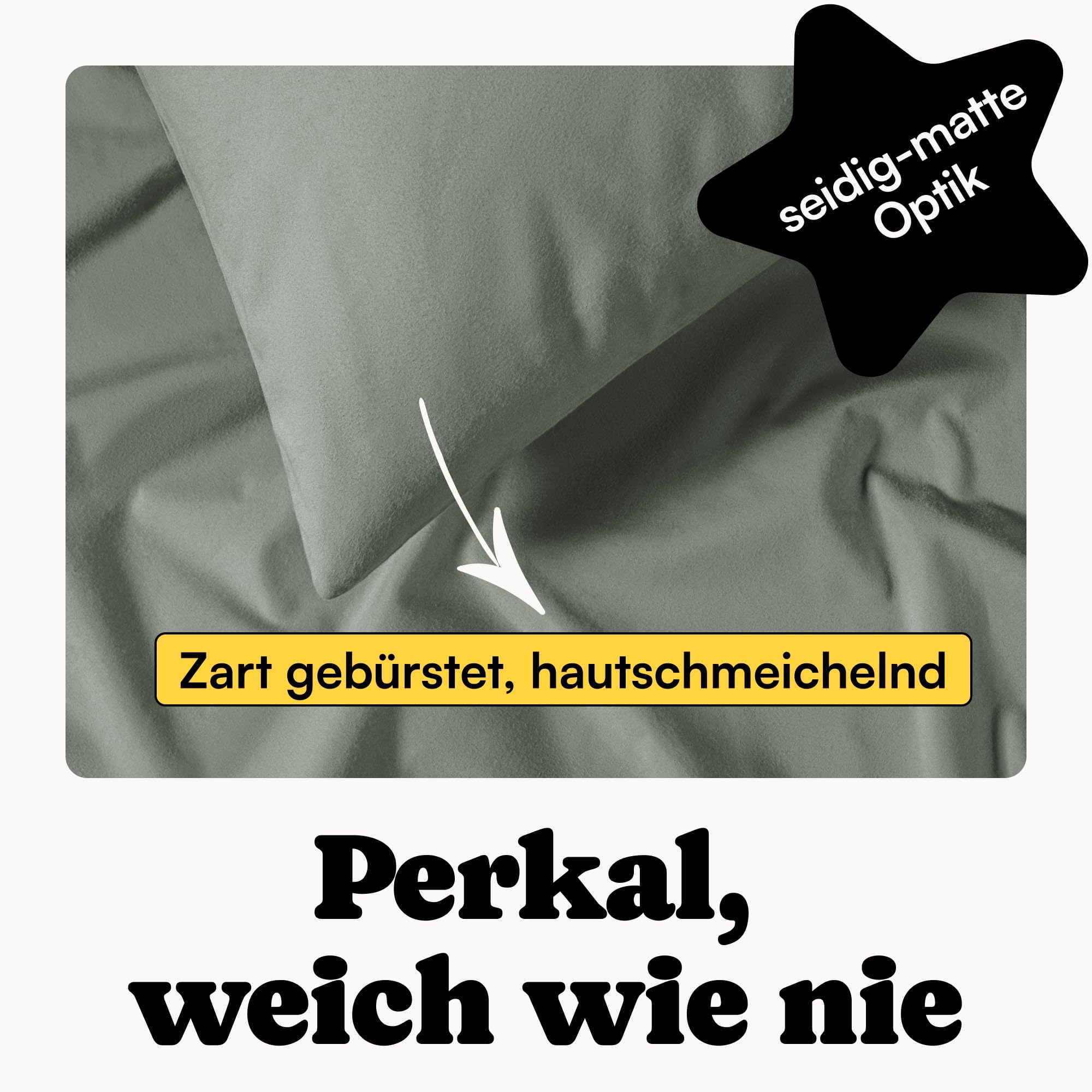 Juego de 2 fundas de almohada de 80 x 80 cm, color verde (2 unidades), 100 % algodón de percal (cepillado), certificado Oeko-Tex, transpirable, 80 x 80 cm, funda de almohada con cremallera,