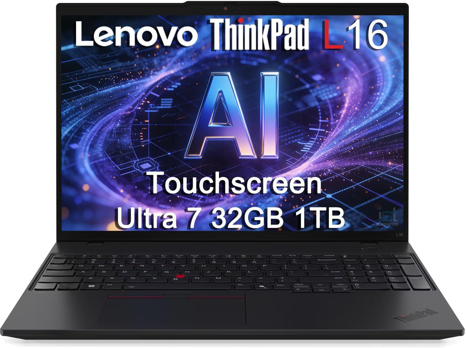 Lenovo ThinkPad L16, 16" Touchscreen, Ultra 7 255U, 32GB DDR5 RAM, 1TB SSD | Premium E16 Business Laptop AI PC, Intel 12-Core > Ryzen AI 7 PRO, Numeric Keypad, IR Webcam, 2x Thunderbolt 4, Win 11 Pro