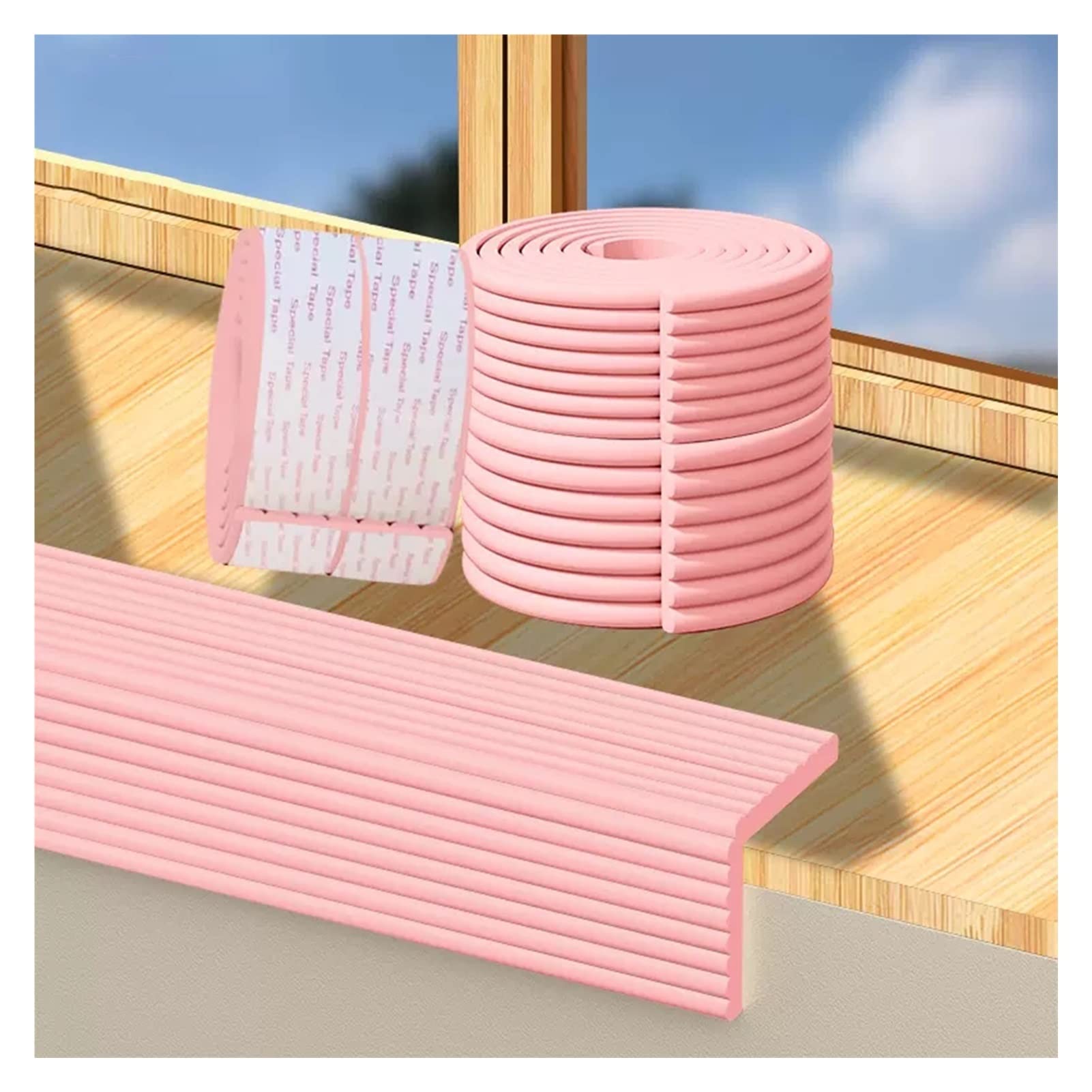 Pare-chocs de sécurité garage mousse rose 10m protection de bord et mur