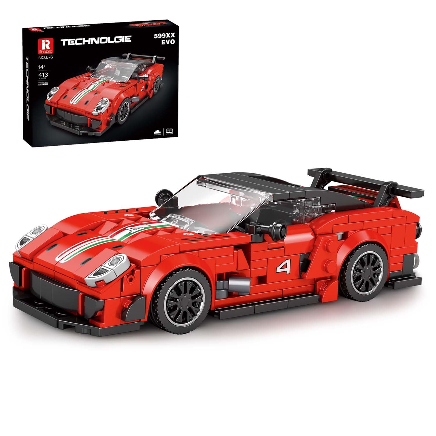 Reobrix 676 Ferrari 599XX EVO Building Blocks Set, 1:24 Scale