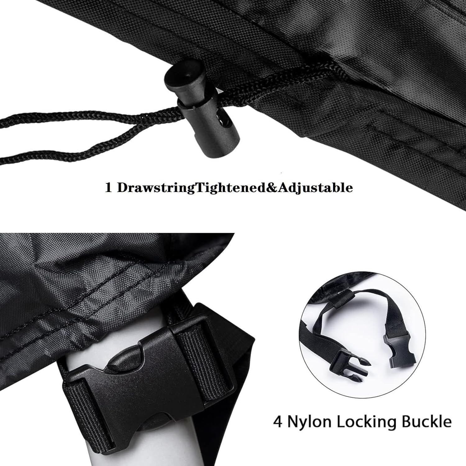 Patio Covers for Outdoor Furniture 120"L X120"W X37"H/305x305x95cm 600D Heavy Duty Furniture Cover,Patio Table and Chair Covers Rectangular Patio Set Cover,Outdoor Furniture Covers Waterproof-Black