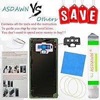 Vista 2 de Galaxy Note 9 - Carcasa de repuesto para Samsung Galaxy Note 9 con lente de cámara preinstalada+manual de instalación