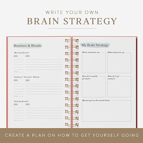 Miniatura 4 de La agenda ADHD - Agenda diaria semanal sin fecha, organizador de horarios para personas desorganizadas - Registro de hábitos, emociones y estado de