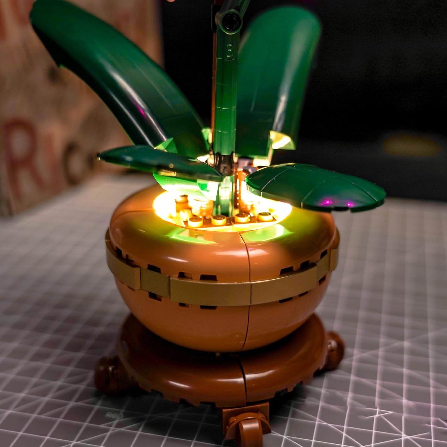 BrickBling Light Compatible with Lego Mini Orchid Flower 10343, Light up Your Botanical Collection-Standard Version (No Model)