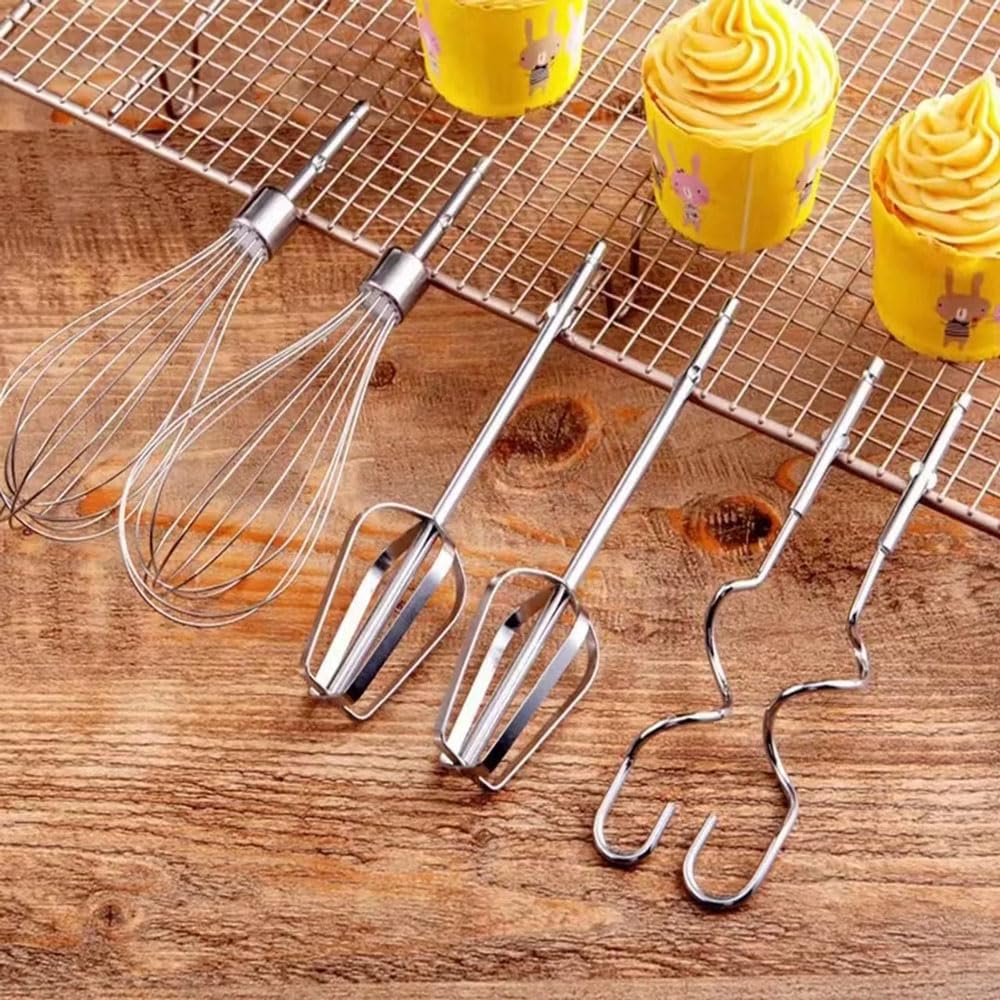 JOSBY Sbattitore Elettrico a 5 velocità, sbattitore Manuale da Cucina da 300 W per Dolci, Design di espulsione con Un Pulsante, con Custodia e 6 Accessori in Acciaio Inossidabile