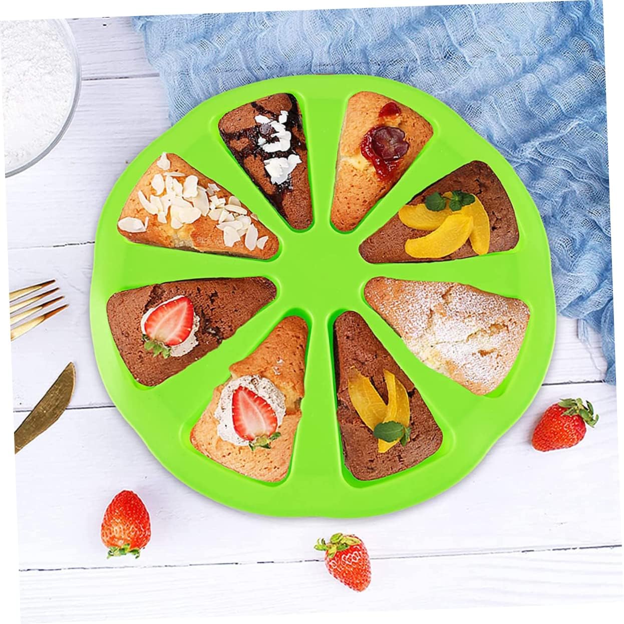 2pcs Butter Molds Silicone Cake Molds Set Baking Silicone Shapes Ice Cube Tray Easy to Use Clean Food-grade