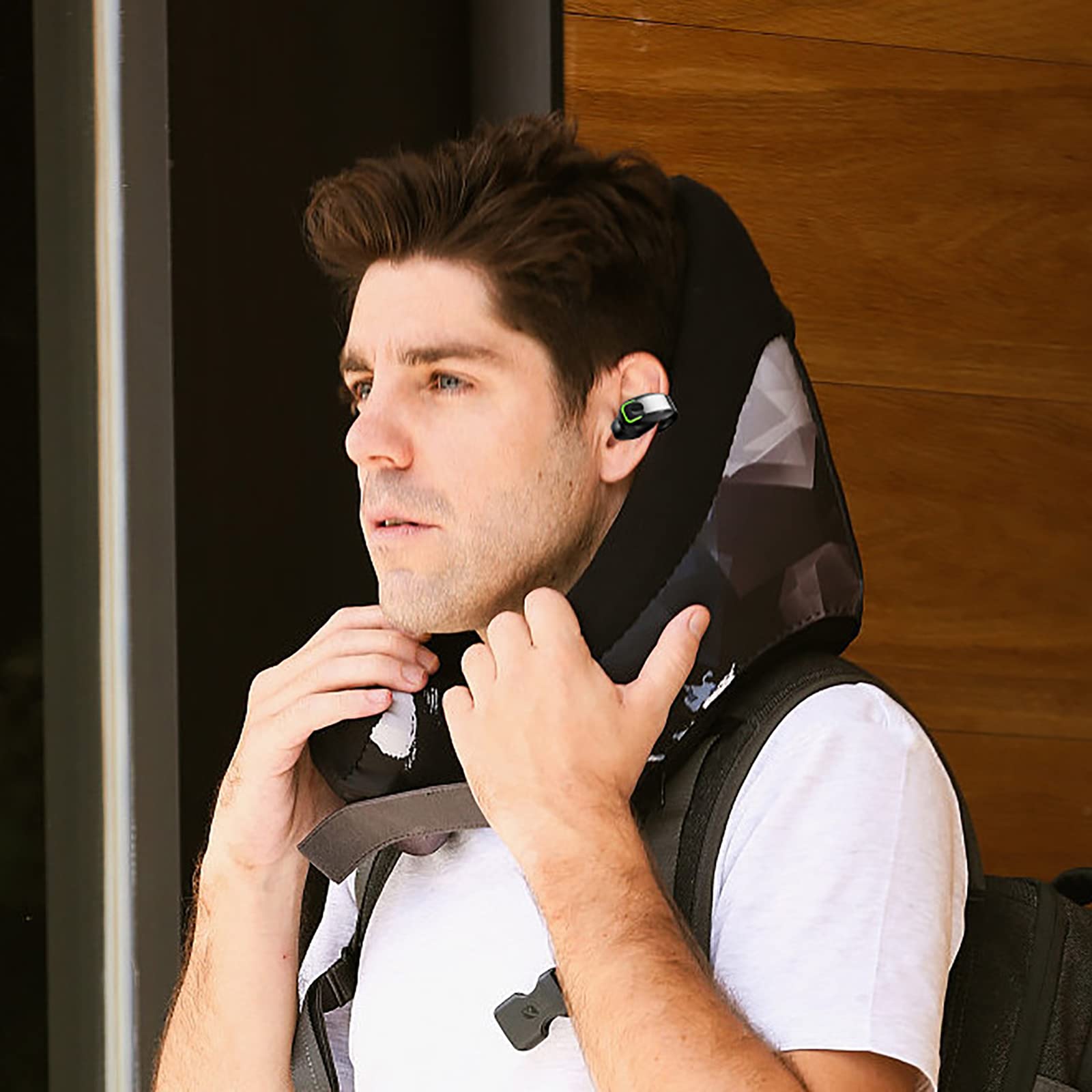 Cuffie aperte Bluetooth Open Ear Auricolari a conduzione d'aria Cuffie Clip su Auricolari con custodia di ricarica per corsa Allenamento Cuffie con clip per orecchio