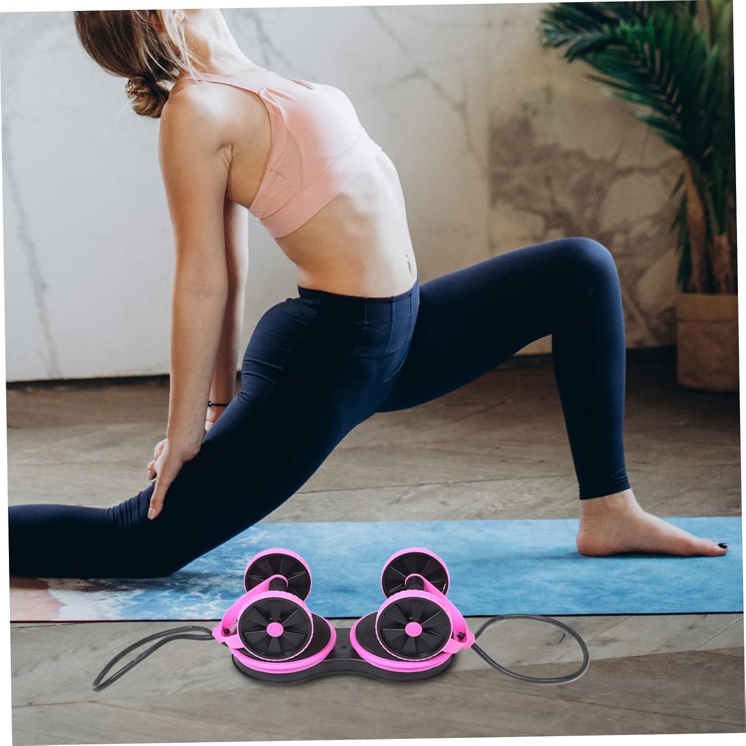 POPETPOP Leg Exercise Pull Rope Tool Waist Exercise Pull Rope Detachable for Abs