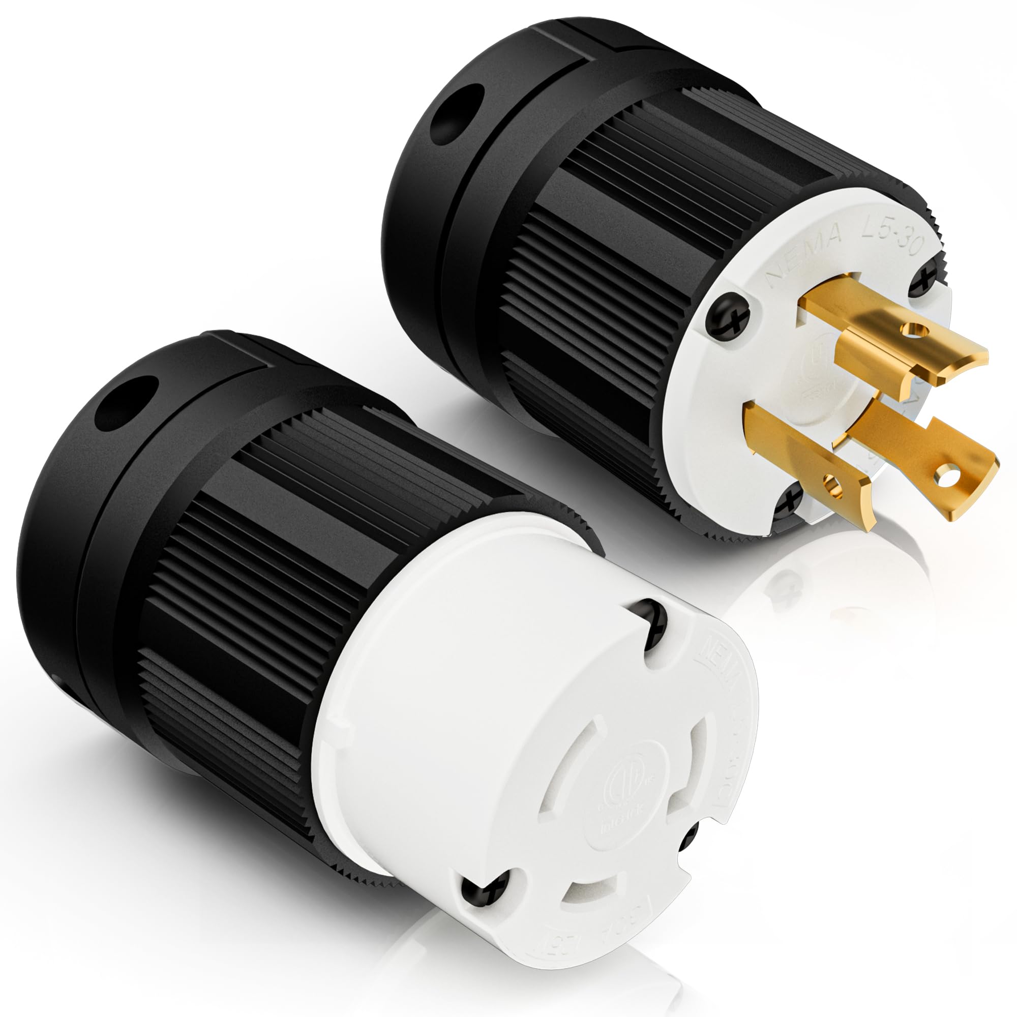 NEMA L5-30P Locking Plug and L5-30R Locking Connector Set