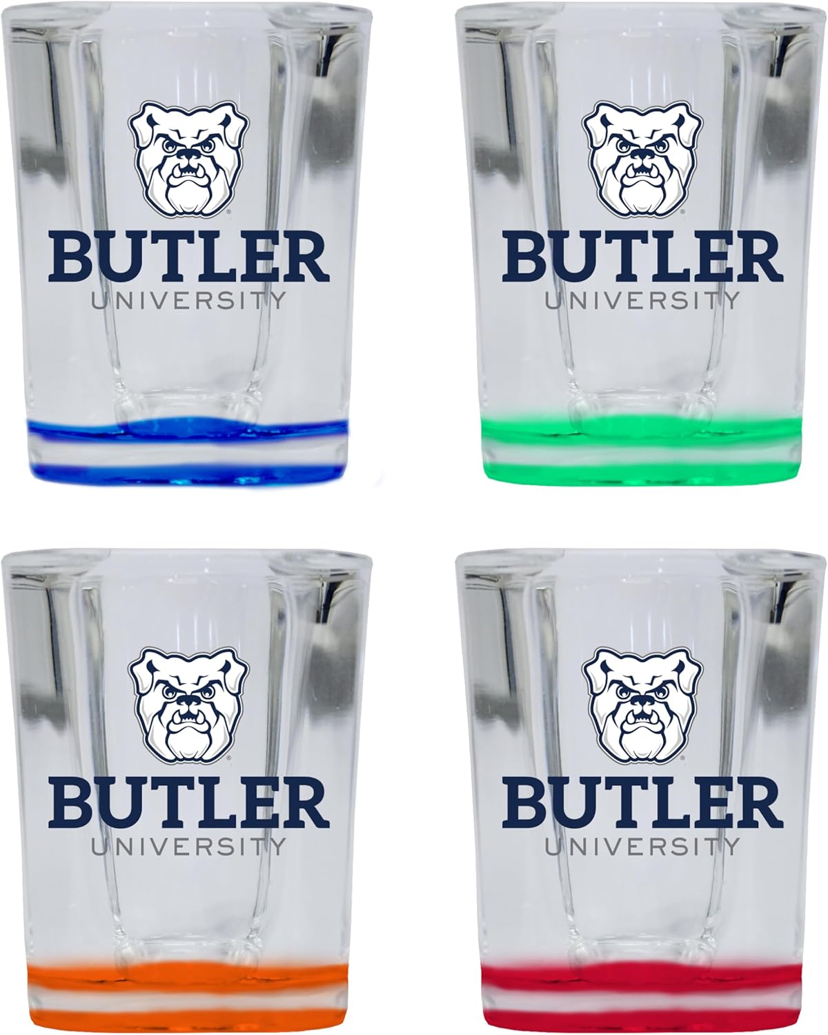 Juego de 4 Vasos Shot R and R Imports Butler Bulldogs 60ml Multicolor