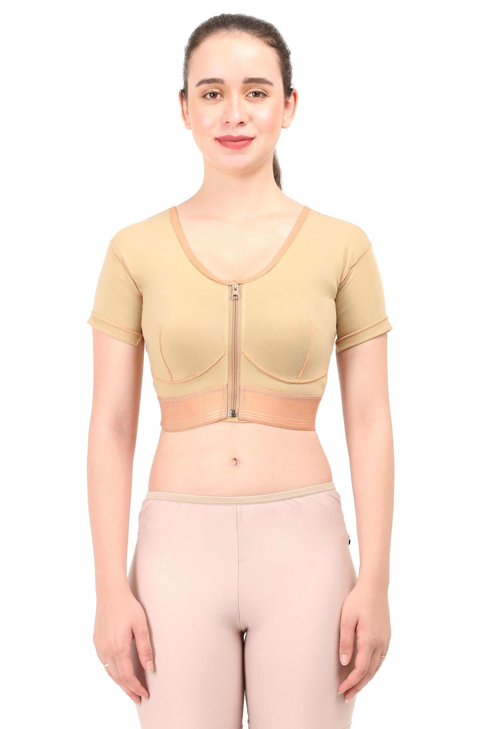 dermapress Post Surgical Medical Compression Bra || Moderate Compression || Cotton Fabric || Sports Bra || Breast Augmentation Bra || Surgical Recovery Supporter || Axillary Support-picture-36