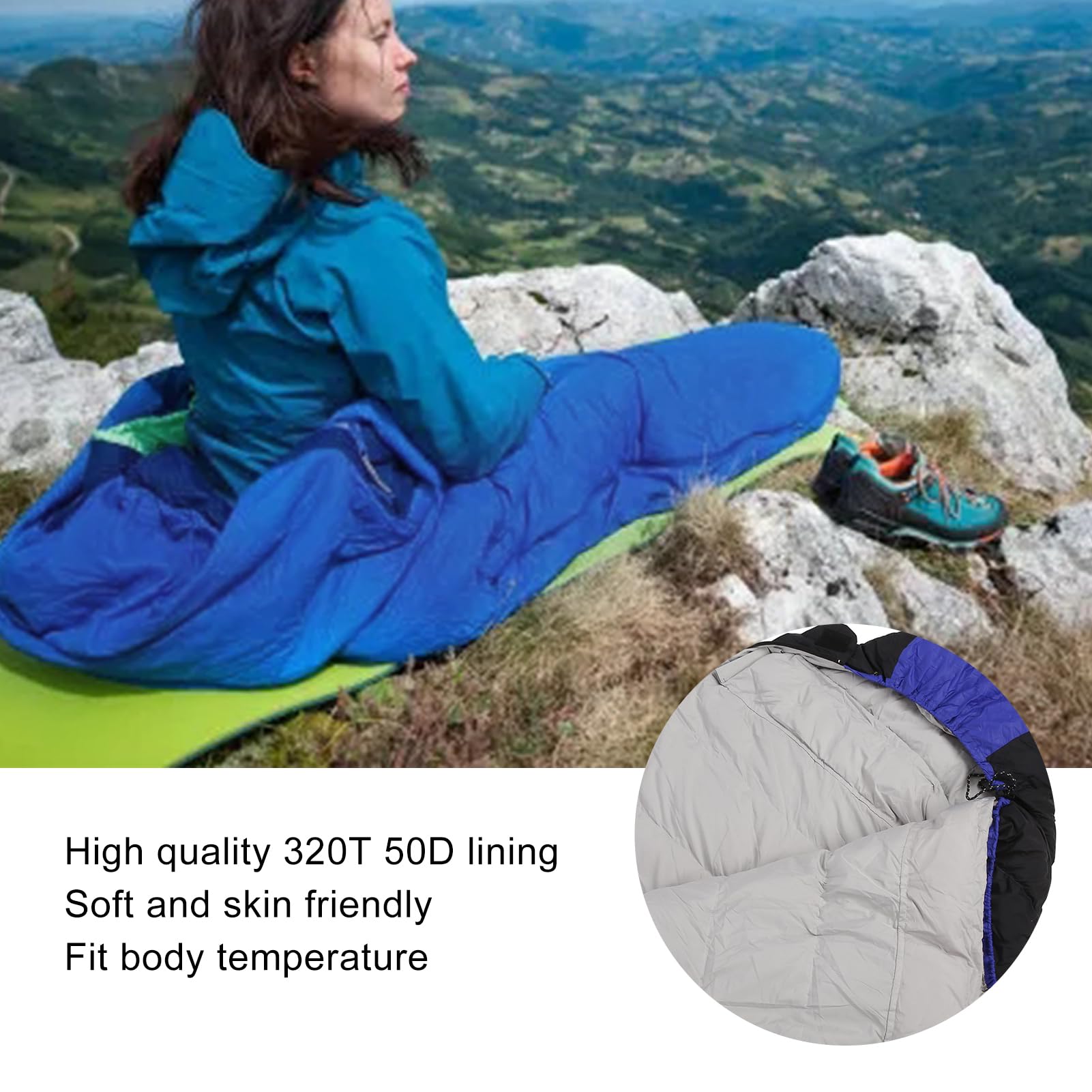 Sac De Couchage Militaire US Momie – Duvet, Température -20°F, Très Bon état