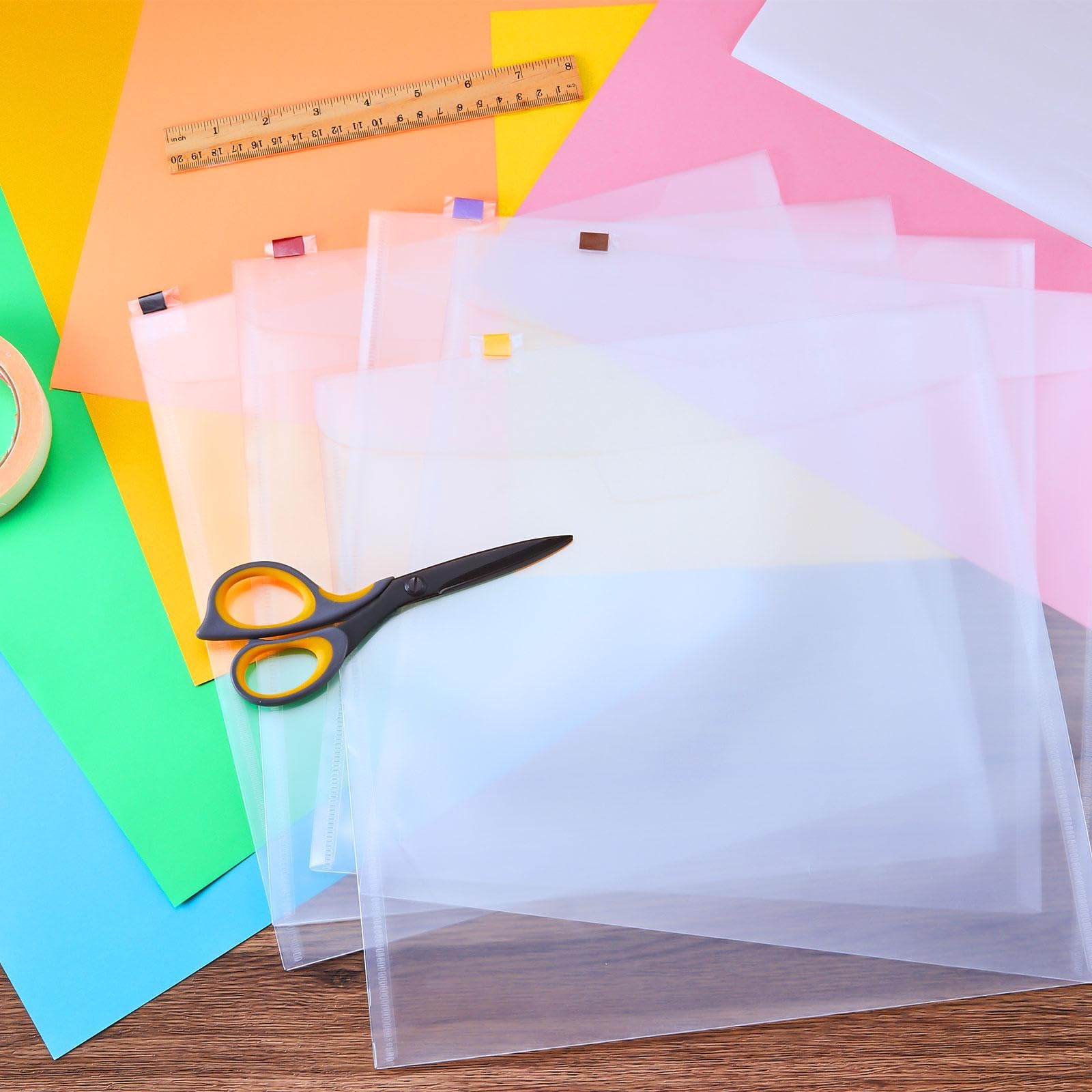 36 pezzi di carta per album di ritagli, organizer per carta trasparente con 4 fogli in PVC trasparente personalizzabile per carta per album di ritagli, carta vinilica, foto da 36 pezzi