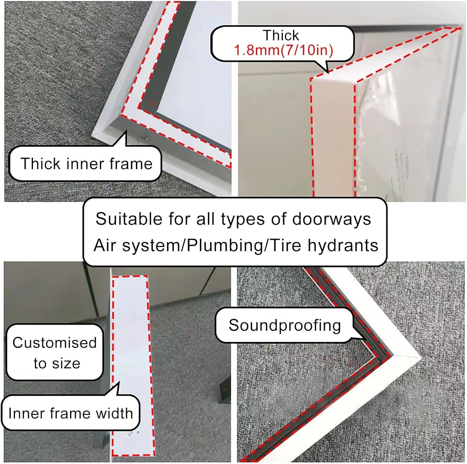 Fire-Rated Recessed Metal Access Panels - Customizable Sizes & Colors for Walls & Ceilings | Secure Locking Design | Easy Installation(White,28"x48")