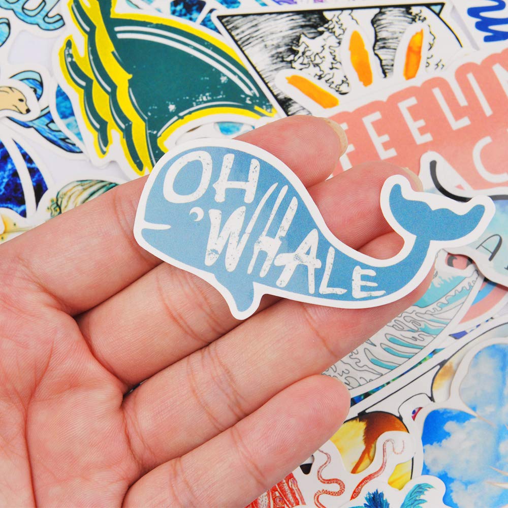 New Arrivals TOPCOMWW 50pcs Vinyl Waterproof Stickers Pack for Hydor Flask Water Bottle, Cute Trendy VSCO Stickers for Laptop Computer Stateboard, Cool Stuff for Teen Girls Kids