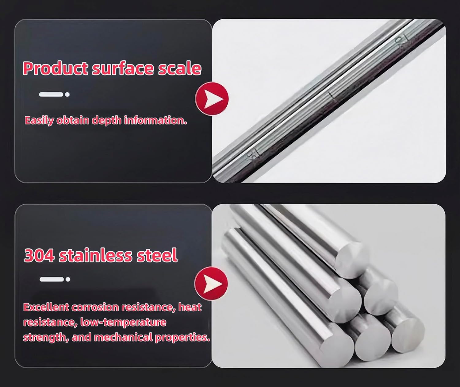 40'' Soil Sampler 304 Stainless Soil Sample Probe with Rubber Anti-Slip Handle and Size Scale